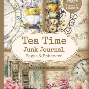 Junk Journal Cut Out Book - Tea Time